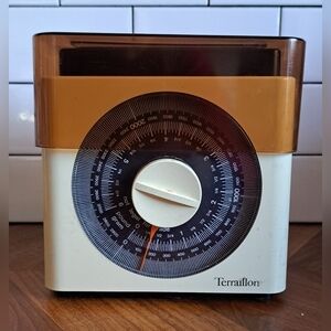 Terraillon Vintage Kitchen Timer in Brown and Cream